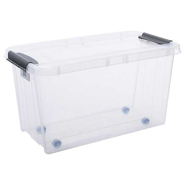 Grande Boîte transparente à roulettes 70 litres ProBox