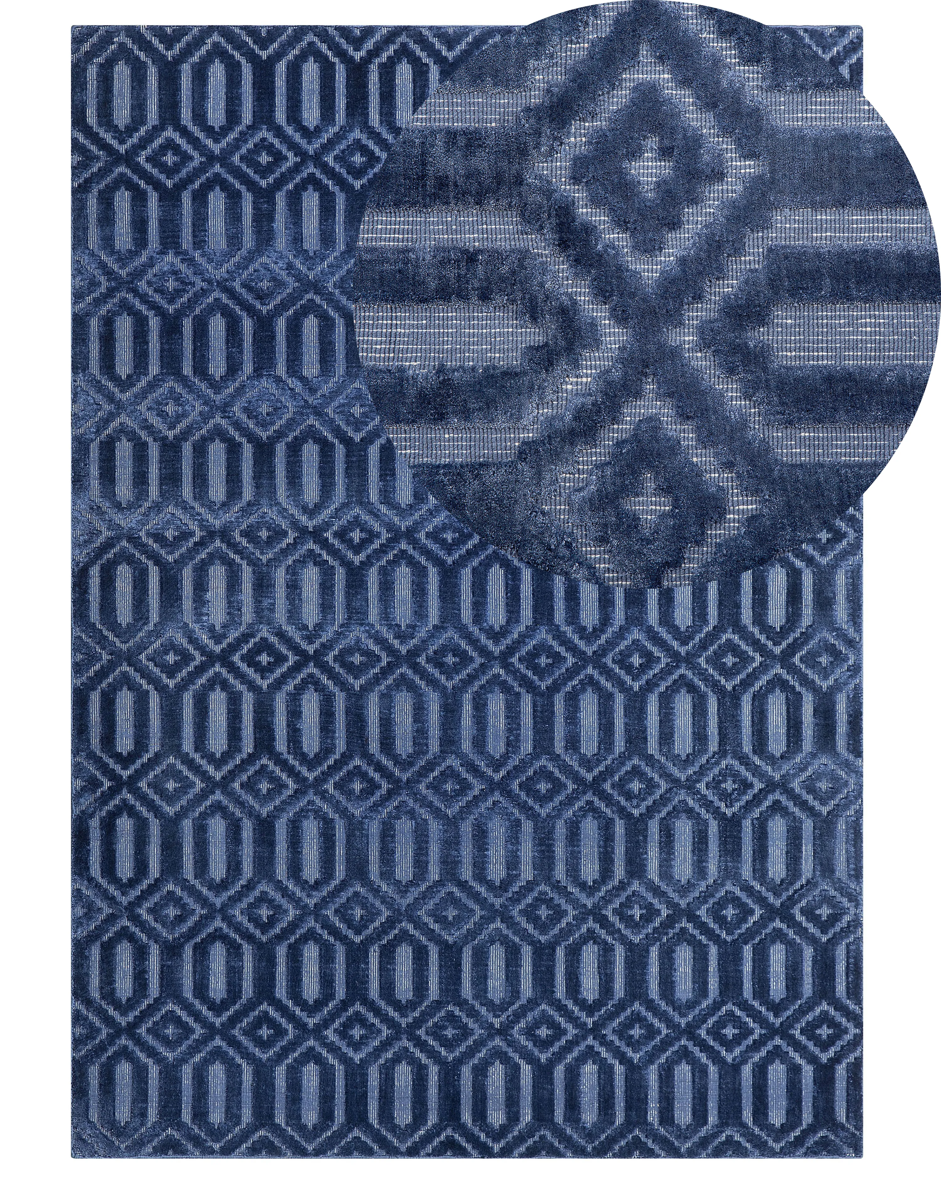 Rug ADATEPE Navy Blue 140 x 200 cm Viscose
