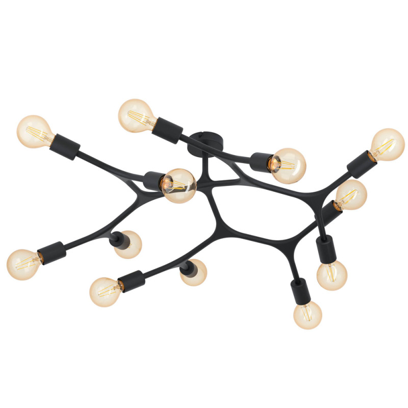 Plafonnier Bocadella 1 noir Ø 92 cm 12 x 60 W EGLO