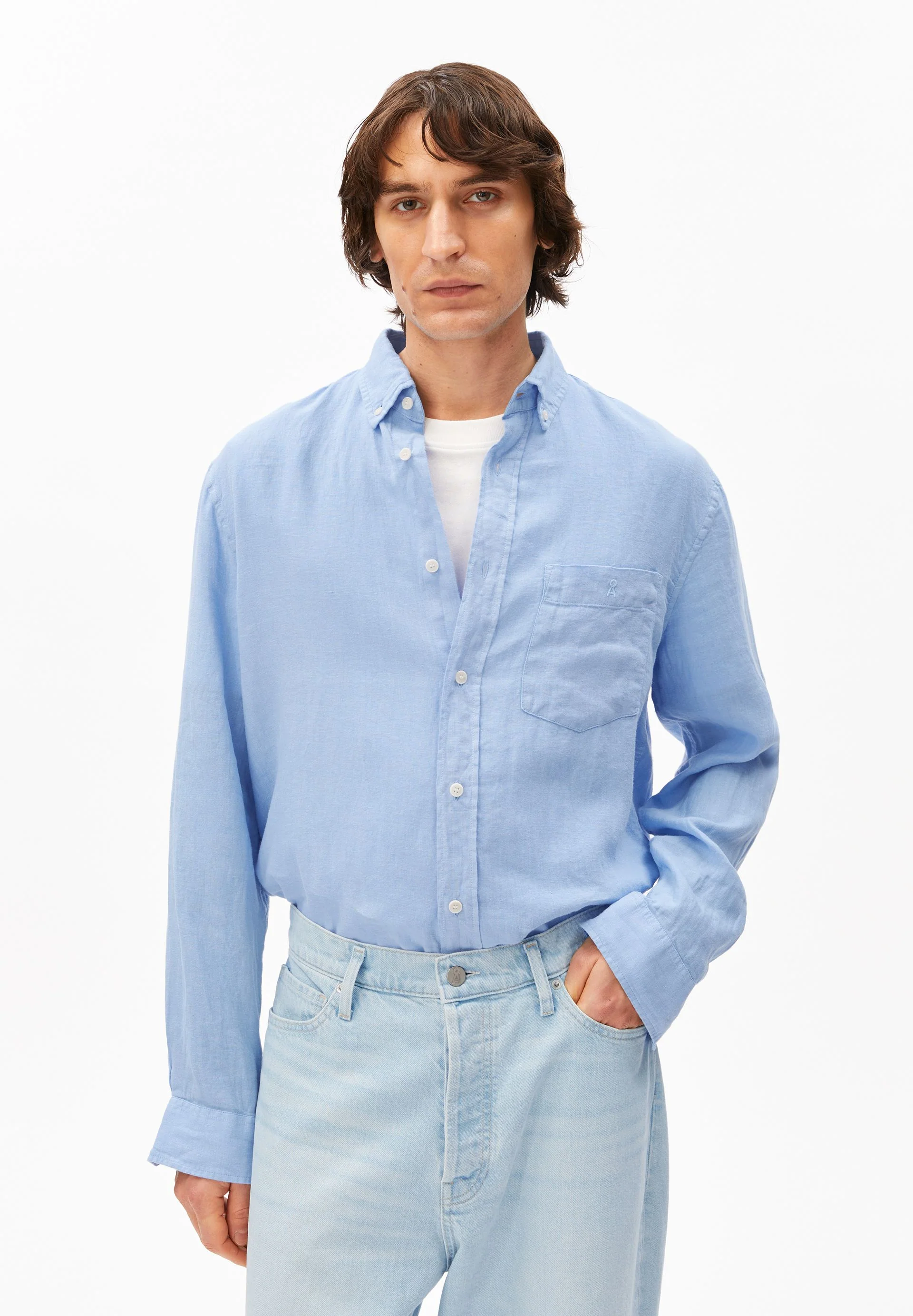 LEINEN-LANGARMHEMD