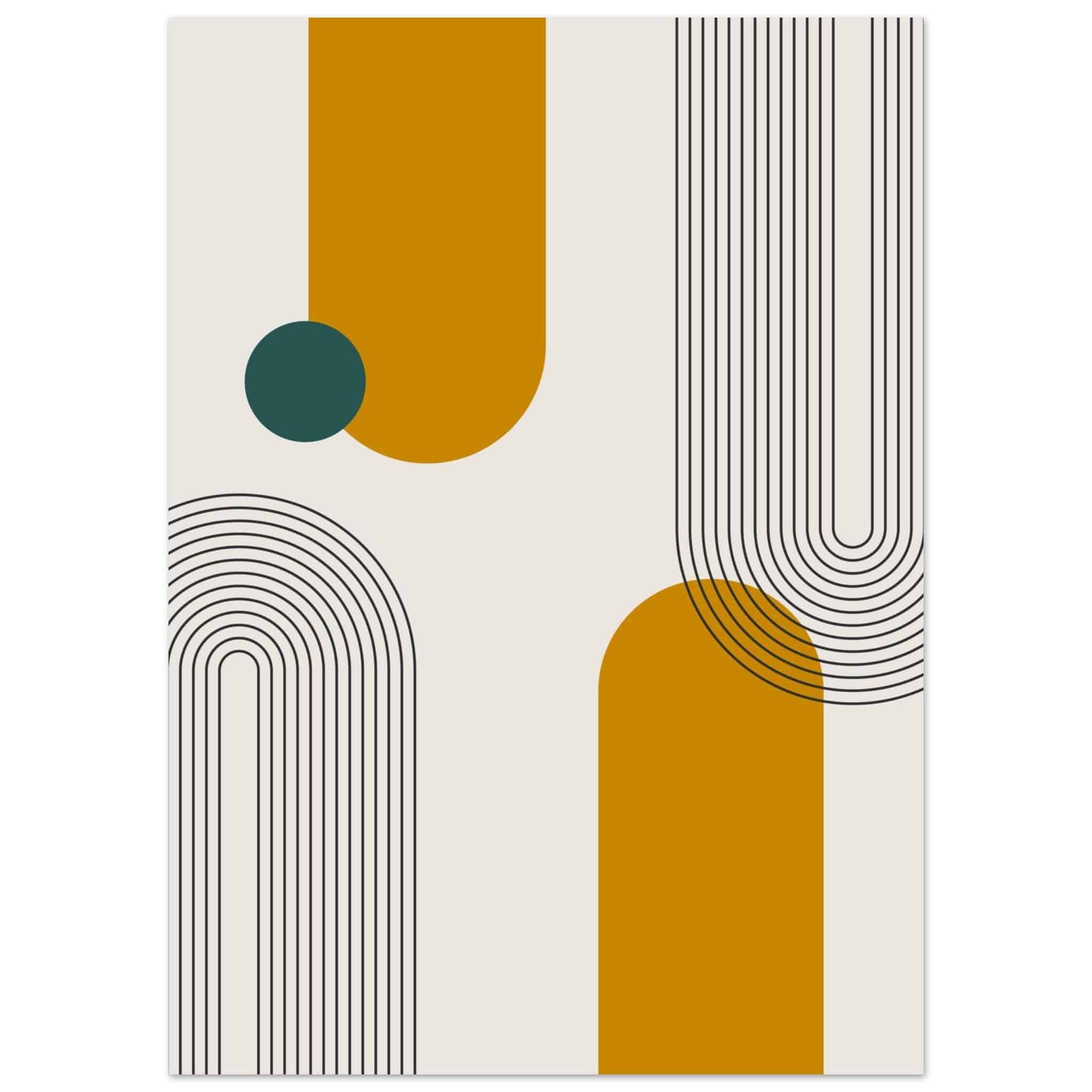 Artfulprints Poster Boho – Path and form  - 50x70 cm - Meerkleurig