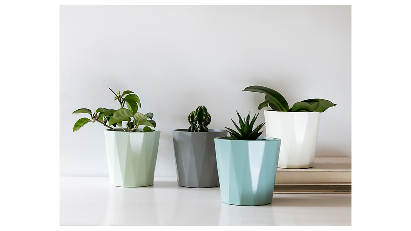 Osłonka na doniczkę Flores ceramiczna szara