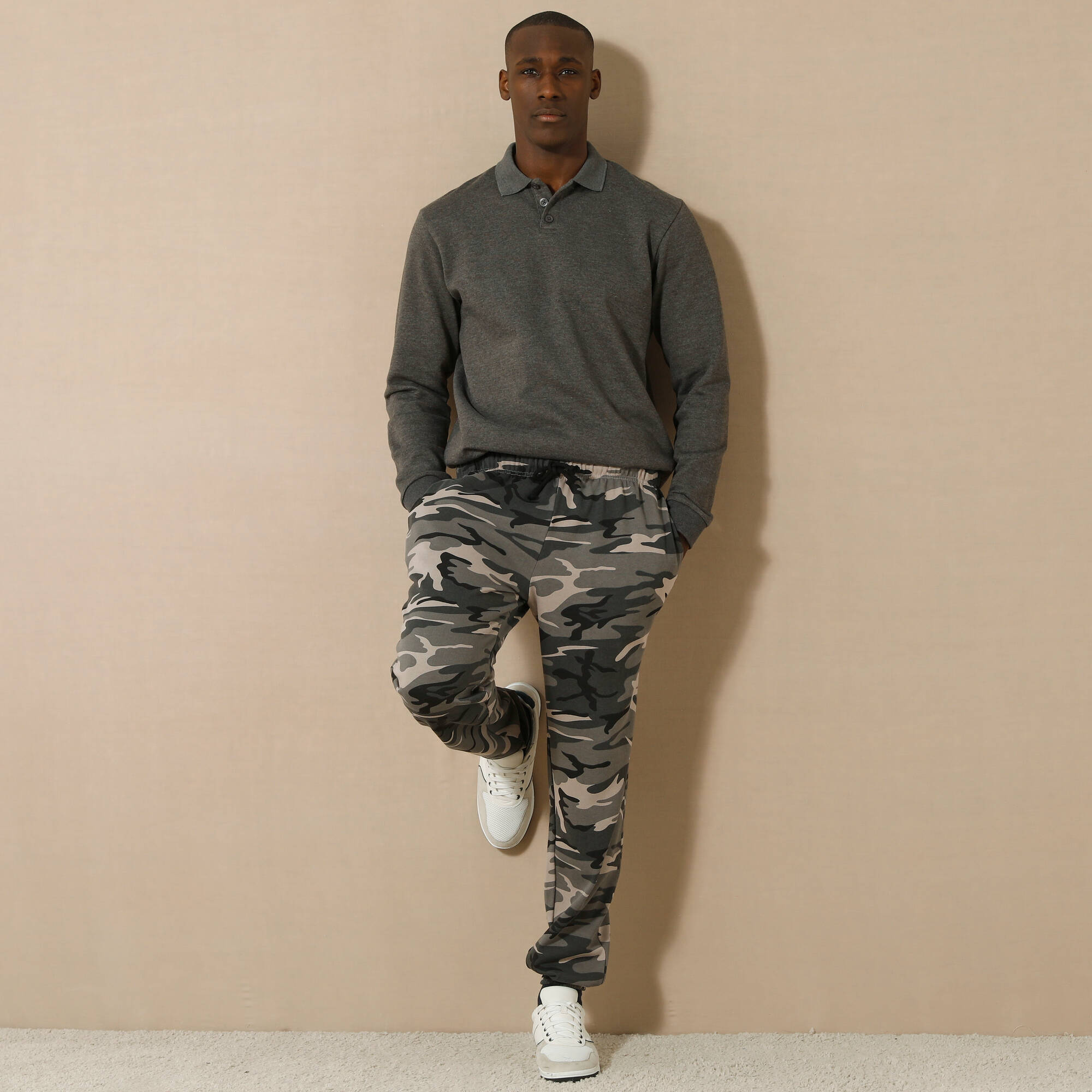 Pantalon jogging molleton bas élastiqué