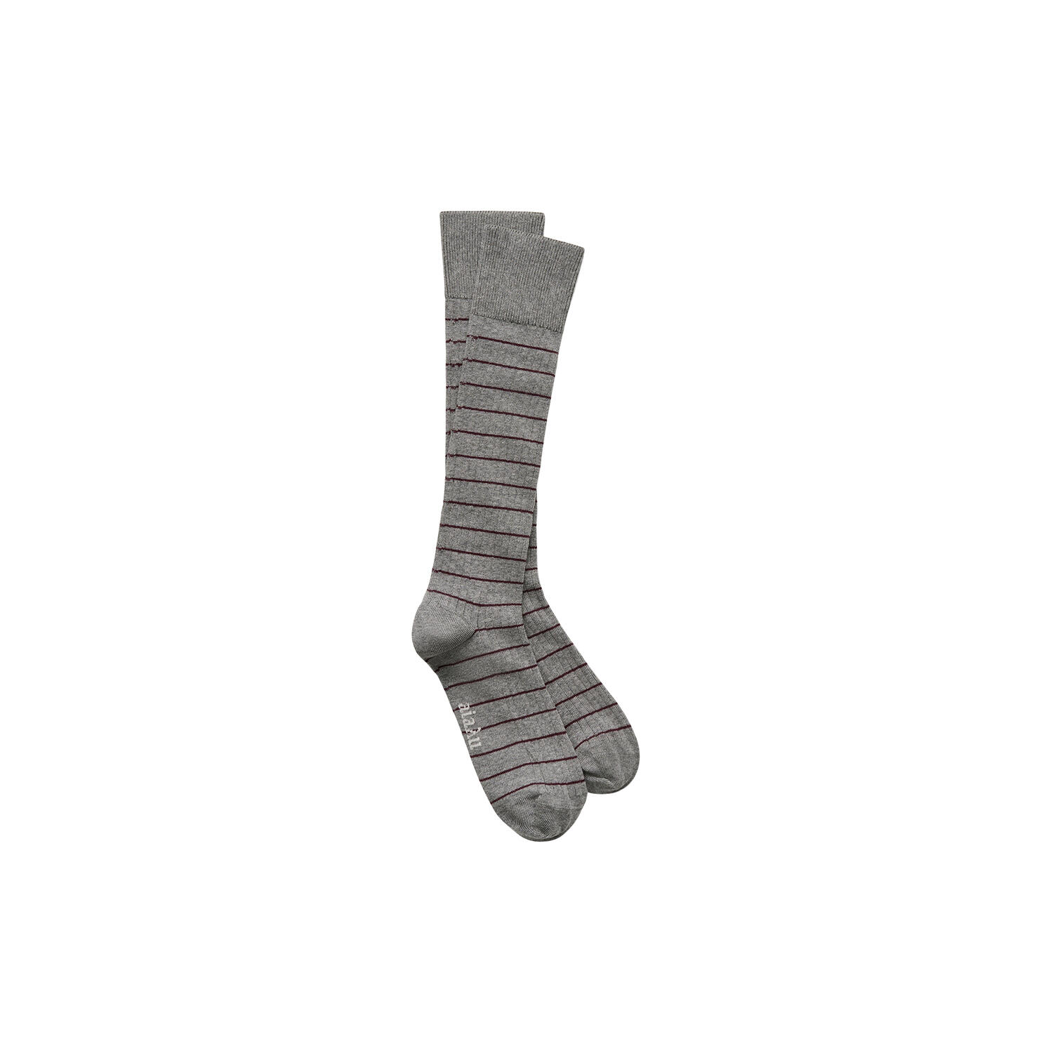 Cotton Long Socks, mix bordeaux melange