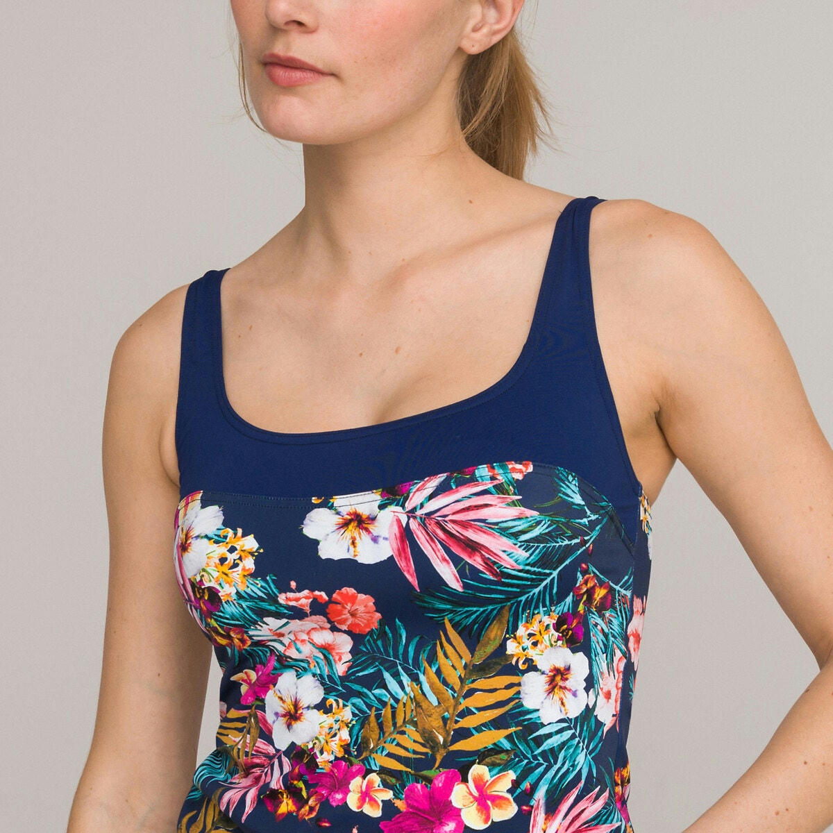 Haut de maillot de bain tankini, imprimé floral