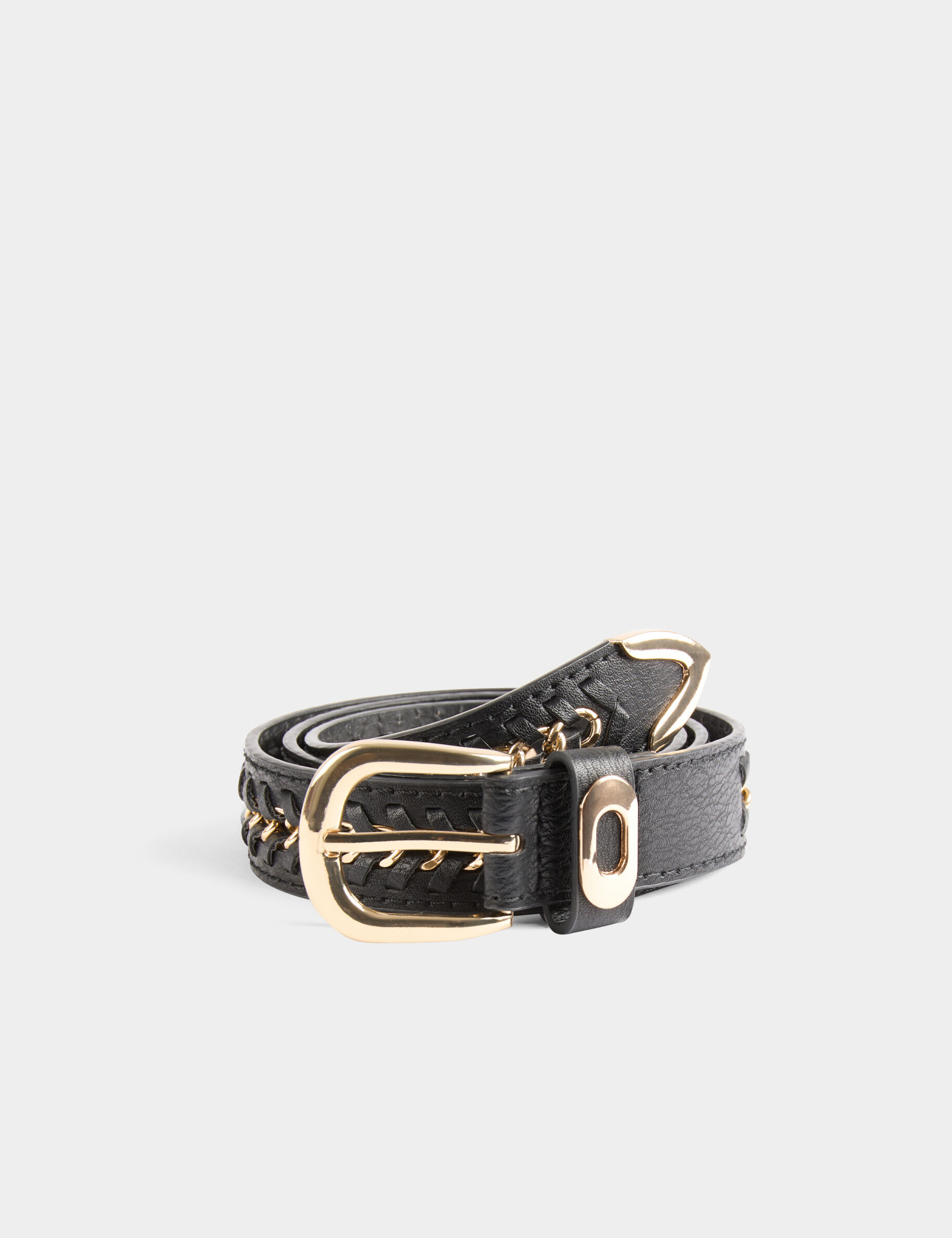 Belt With Chain Details Black Women
