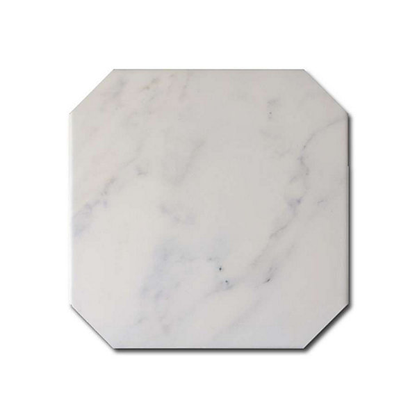 Carrelage sol / mur octogonal effet marbre blanc 20x20 cm OCTAGON MARMOL BLANCO