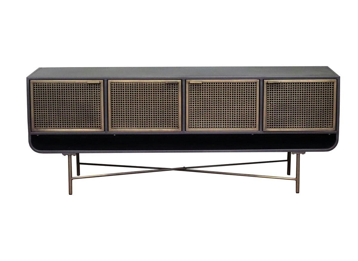 ALLIAGE - Meuble TV acier L163