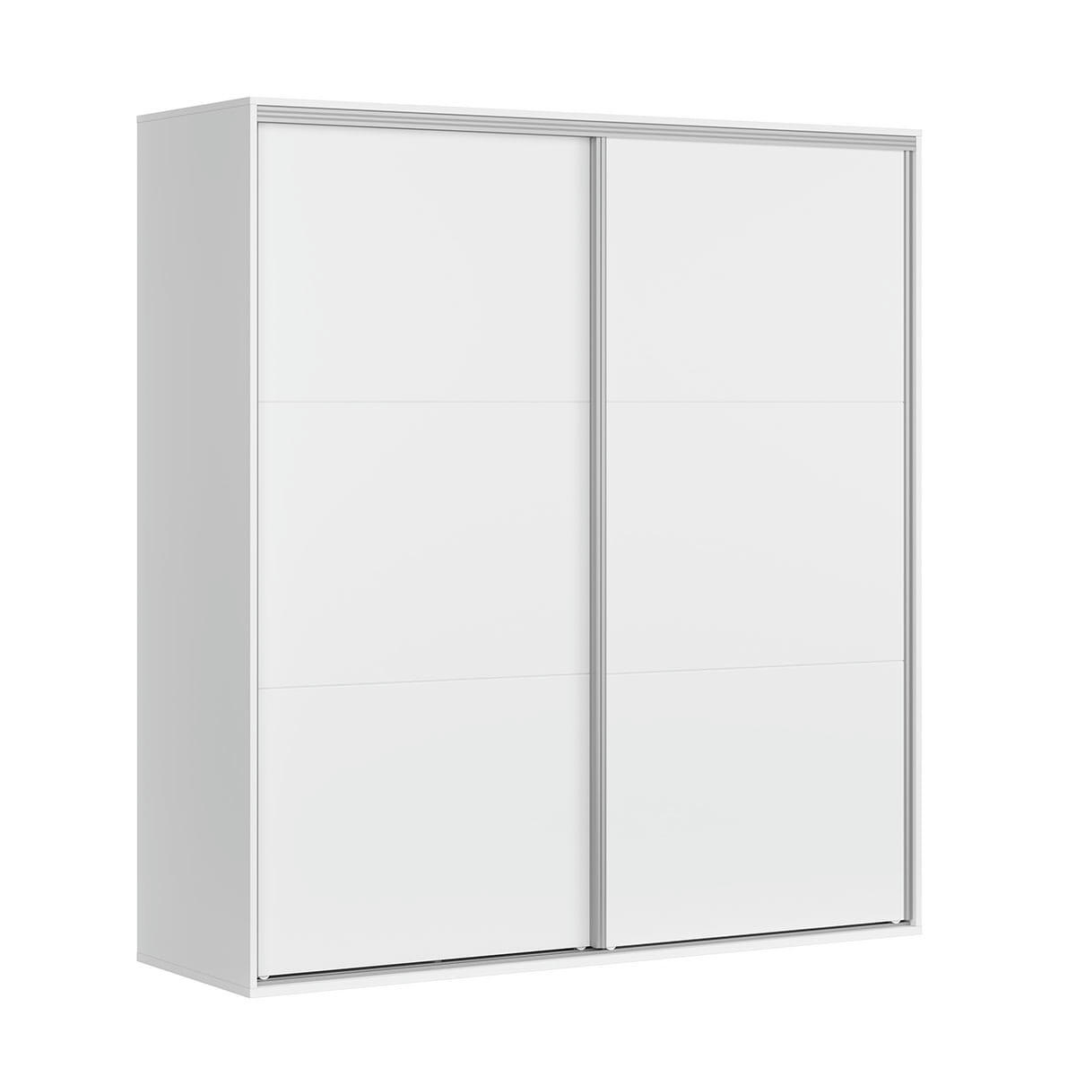 - Armoire 2 portes L200 x H218 cm stratifiés blanc