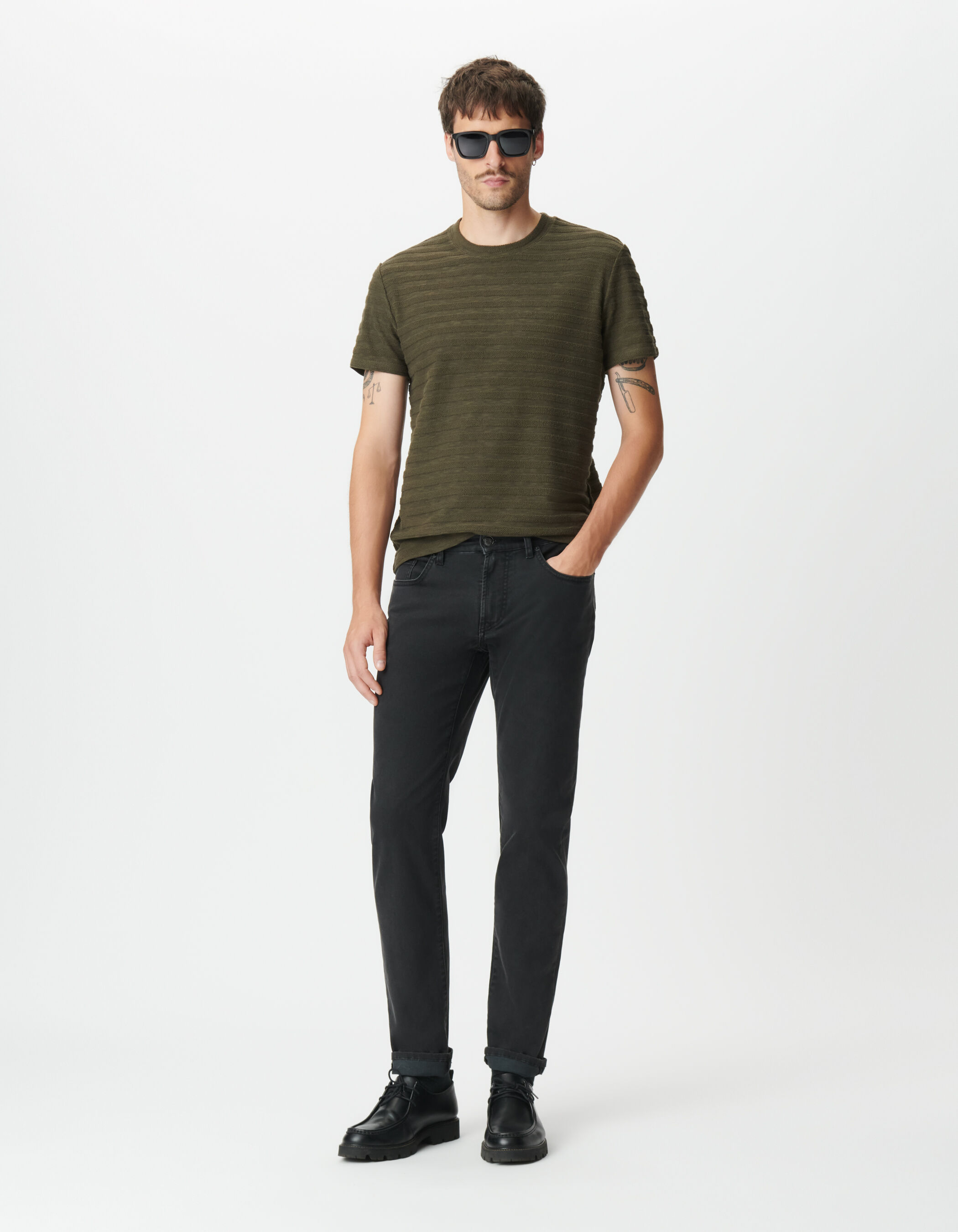 Jean slim noir vieilli Bruce Homme