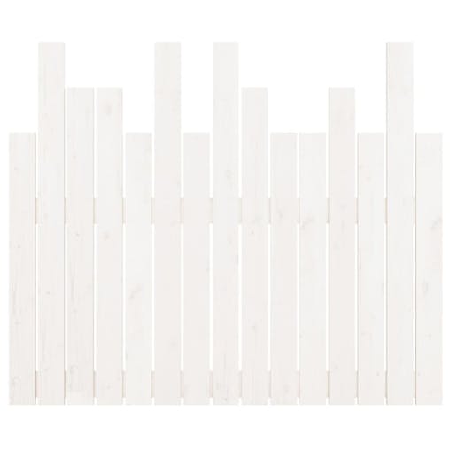 NNEVL Wall Headboard White 95.5x3x80 cm Solid Wood Pine