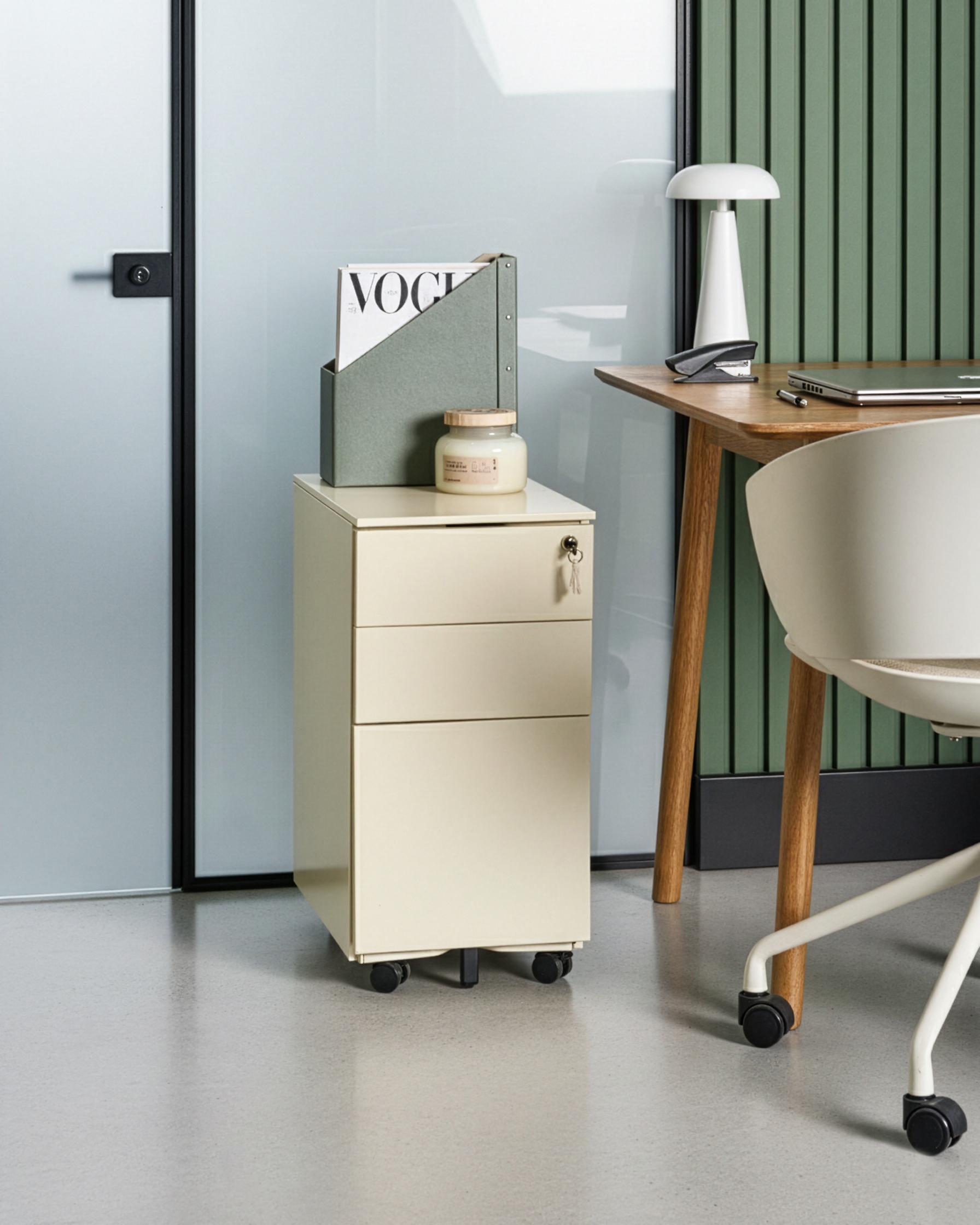 Storage Unit BOLSENA Metal Light Beige