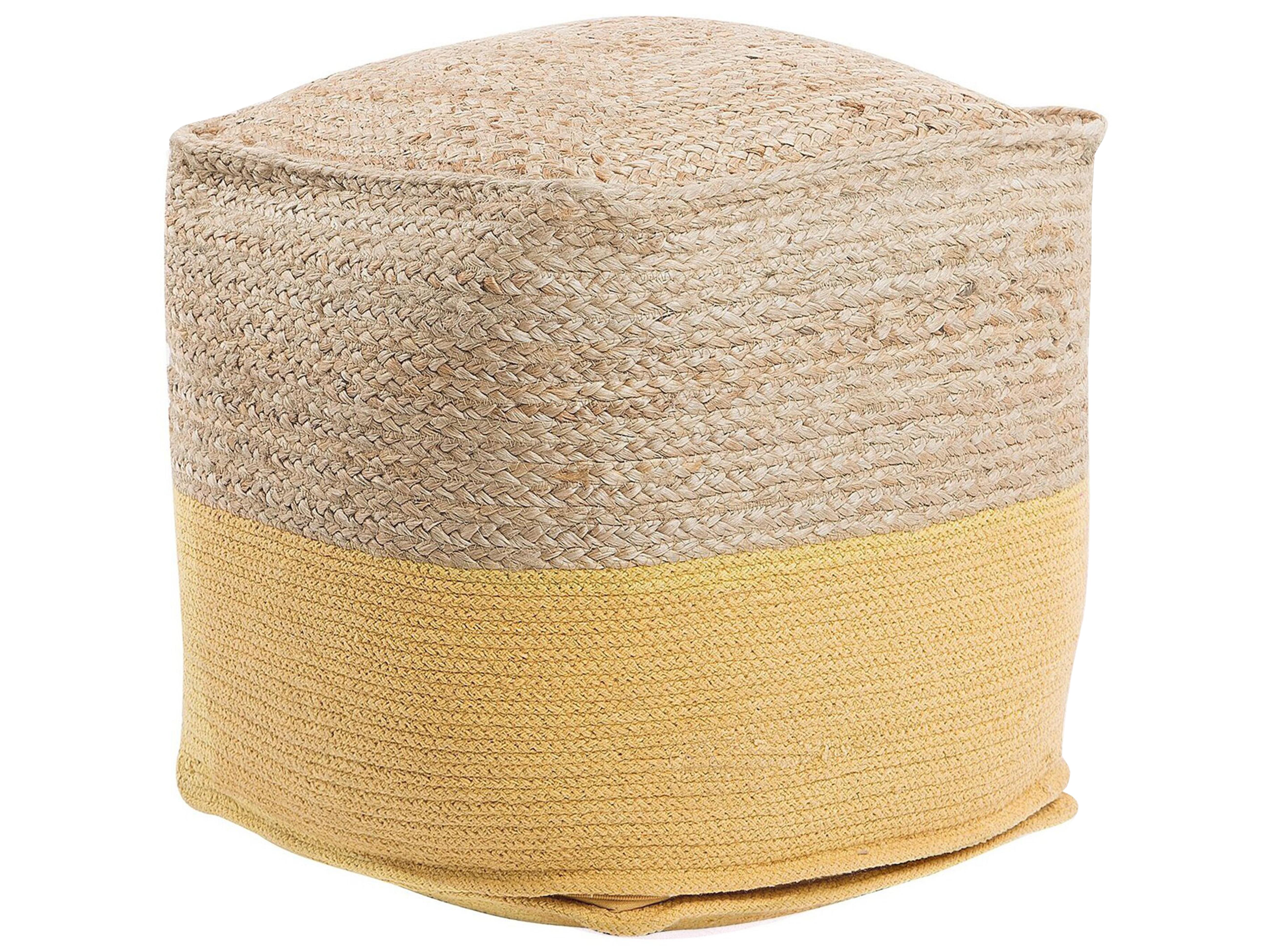 Pouffe KIRAMA Jute Yellow