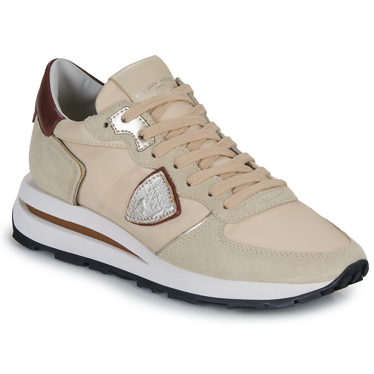 Philippe Model - TROPEZ HAUTE LOW WOMAN - Beige / Brown