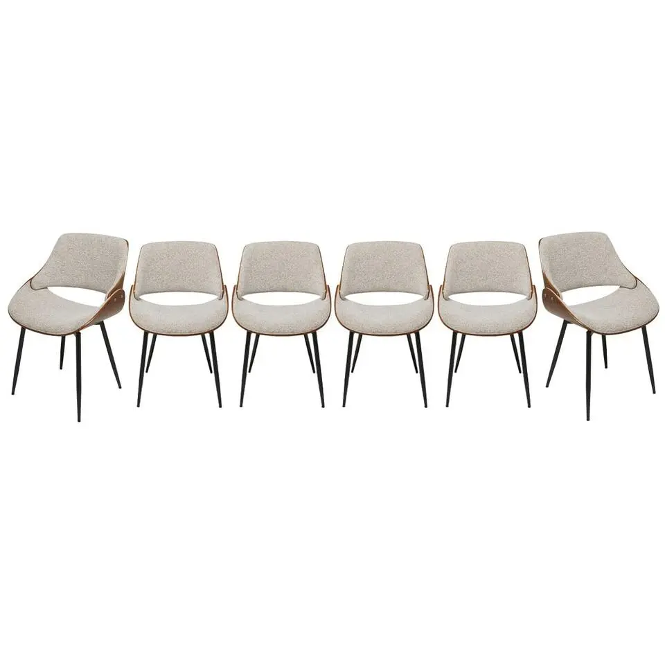 CALICOSY - Set met 4 Eetkamerstoelen MANNIX - 54x56x78 cm