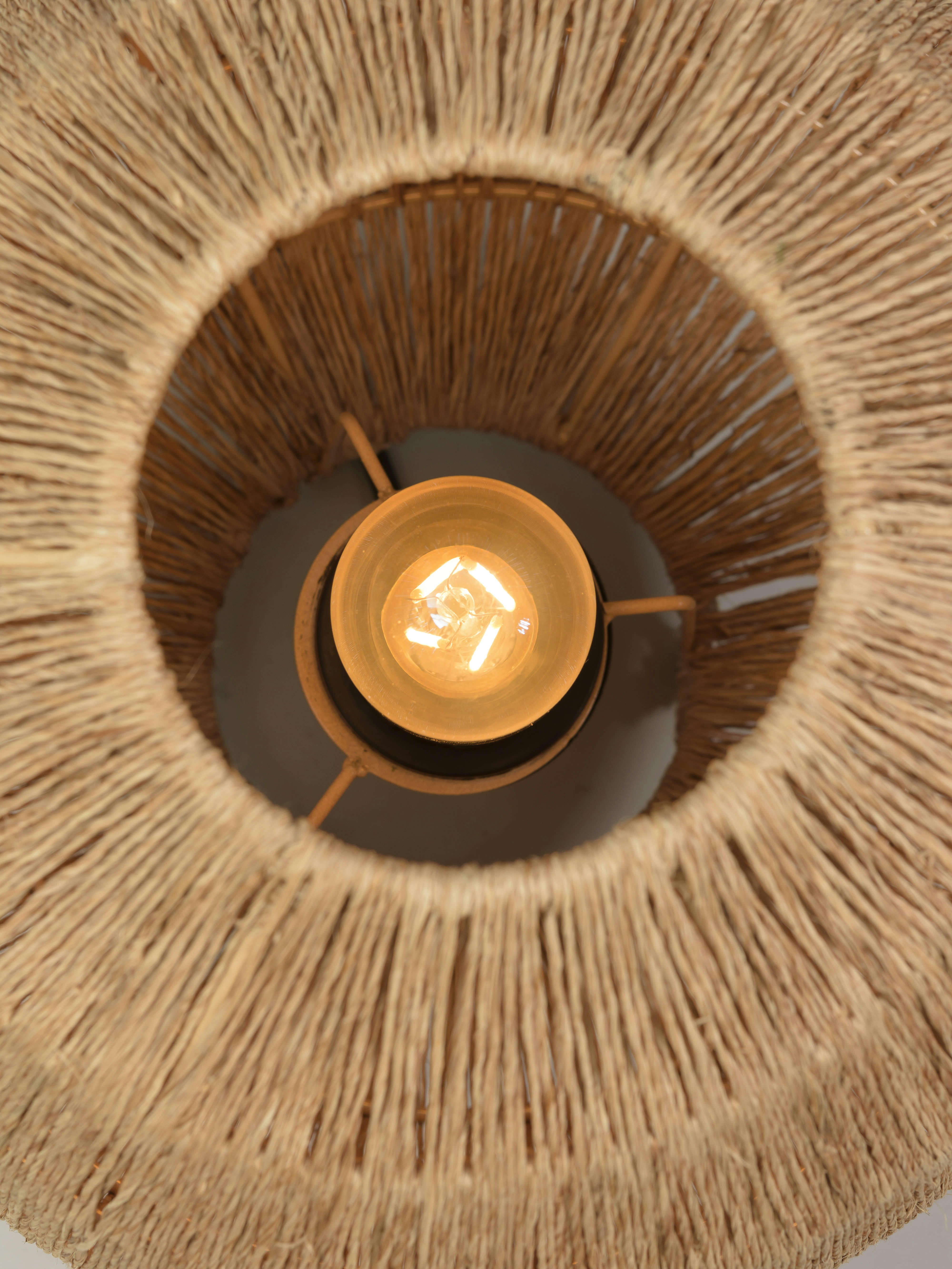 IGUAZU - Lampe de table bambou jute D32cm