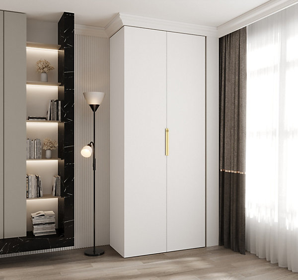 Armoire Como 4 a portes battantes H. 245 x L. 100 x P. 40, 2 portes