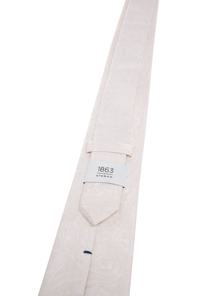 ETERNA 1863 Krawatte 100% Seide ecru, Gemustert