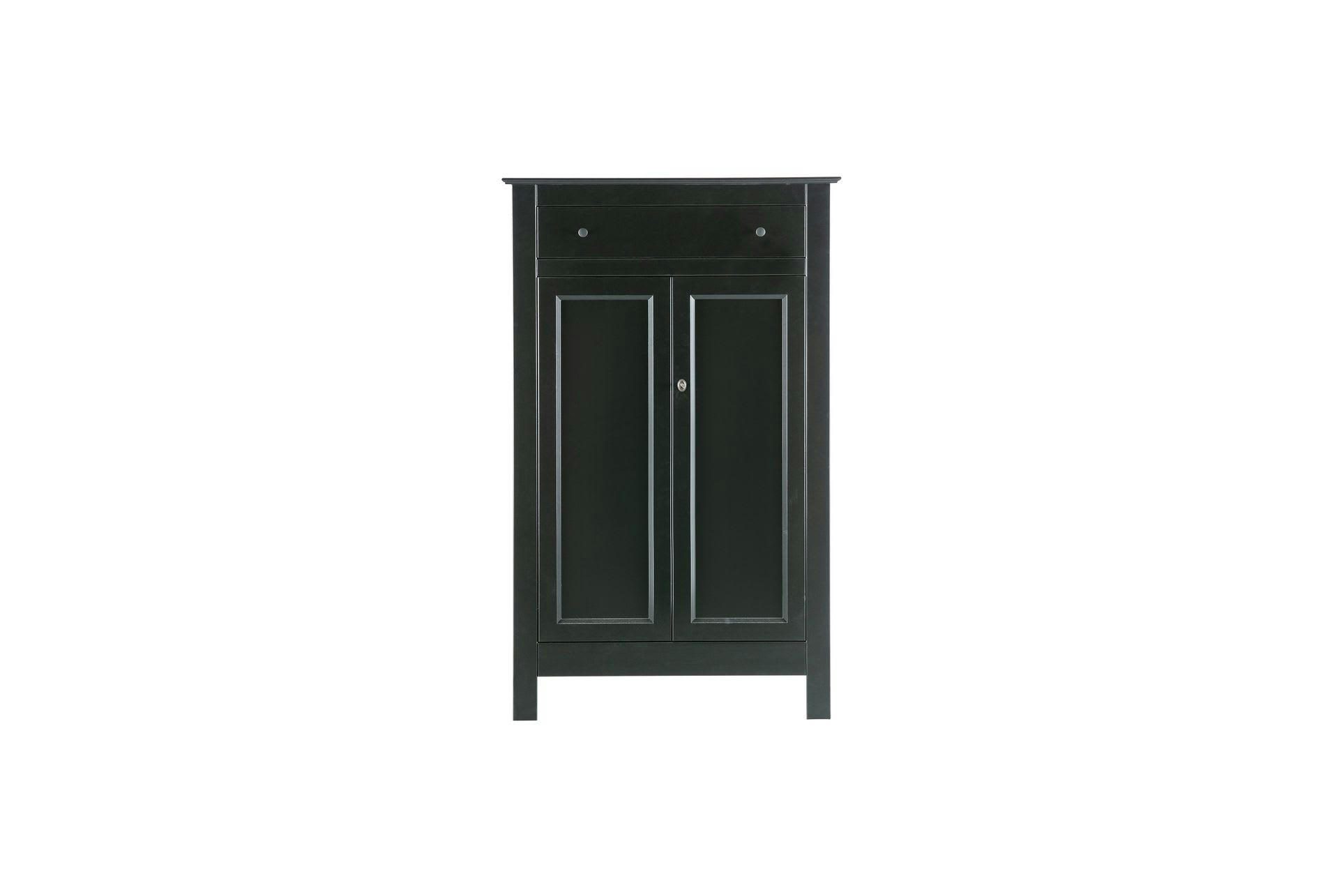 EVA - Armoire 2 portes en bois anthracite