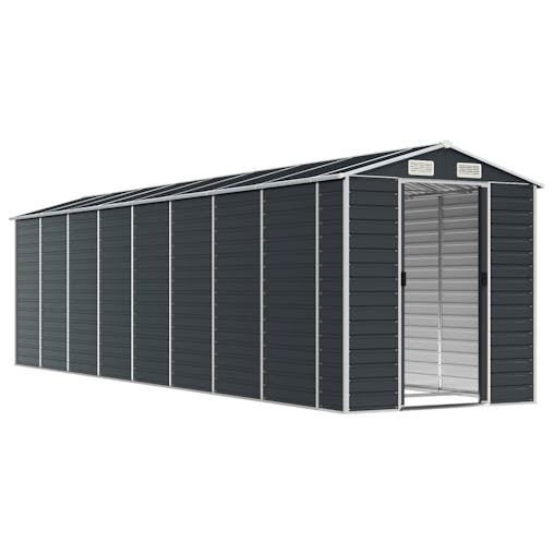 NNEVL Garden Shed Anthracite 191x725x198 cm Galvanised Steel
