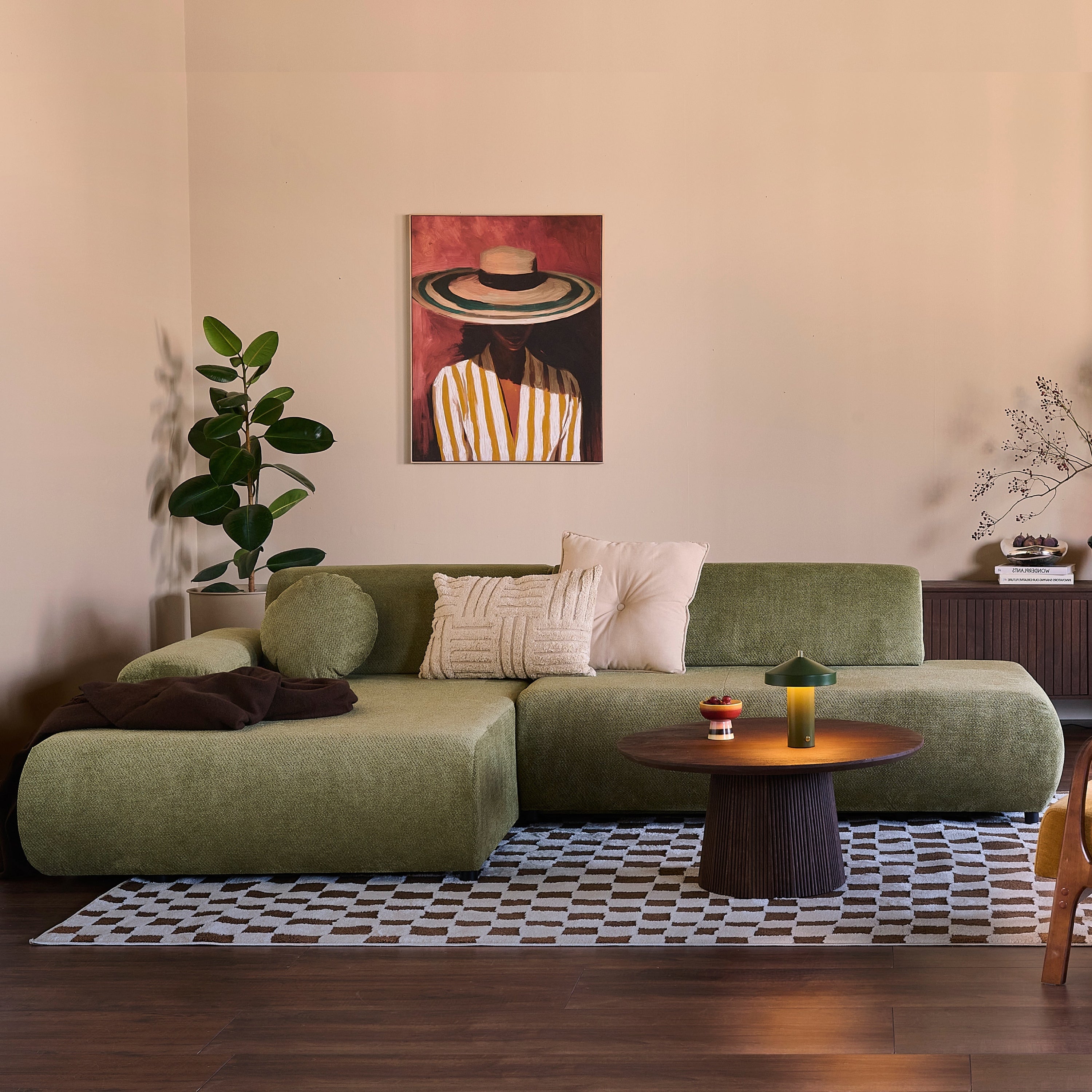 by fonQ Wisp Hoekbank met Chaise Longue Links met Slaapfunctie - Cheni