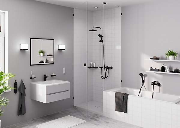 Mitigeur de lavabo L noir mat Hansgrohe MySport