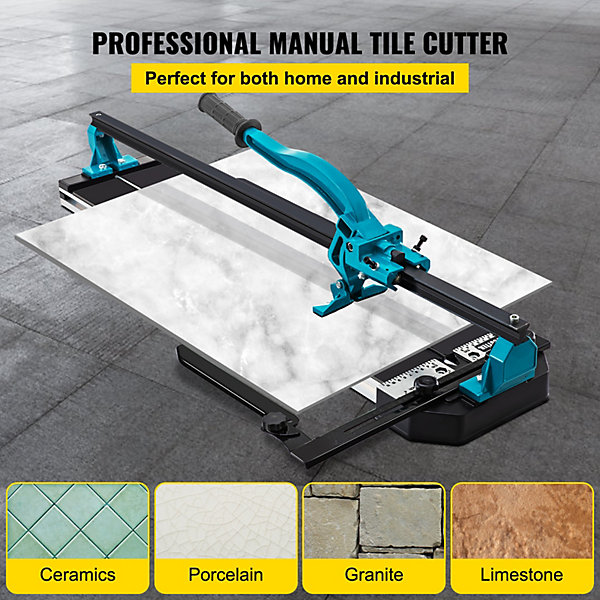 Coupe-carreaux manuel 600mm, robuste, laser infrarouge précis pour céramique, porcelaine &carreaux polis.
