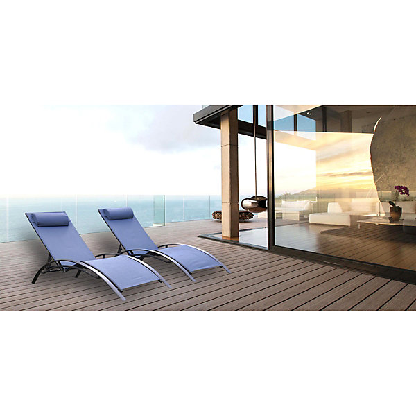 Bains de soleil monaco bleu lavande (lot de 2) Keter 35-700949