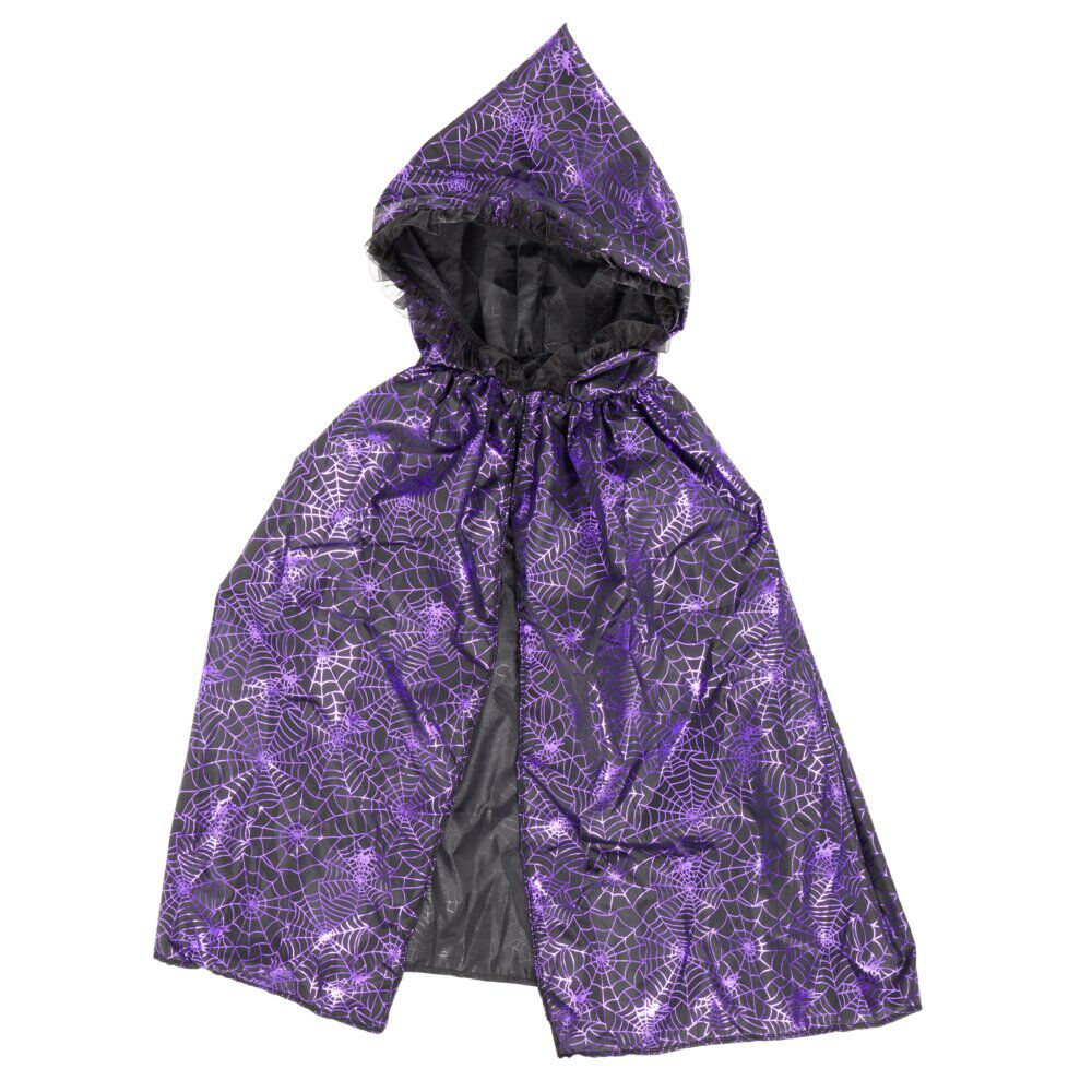 Déguisement Halloween enfant fille cape araignée polyester violet taille unique