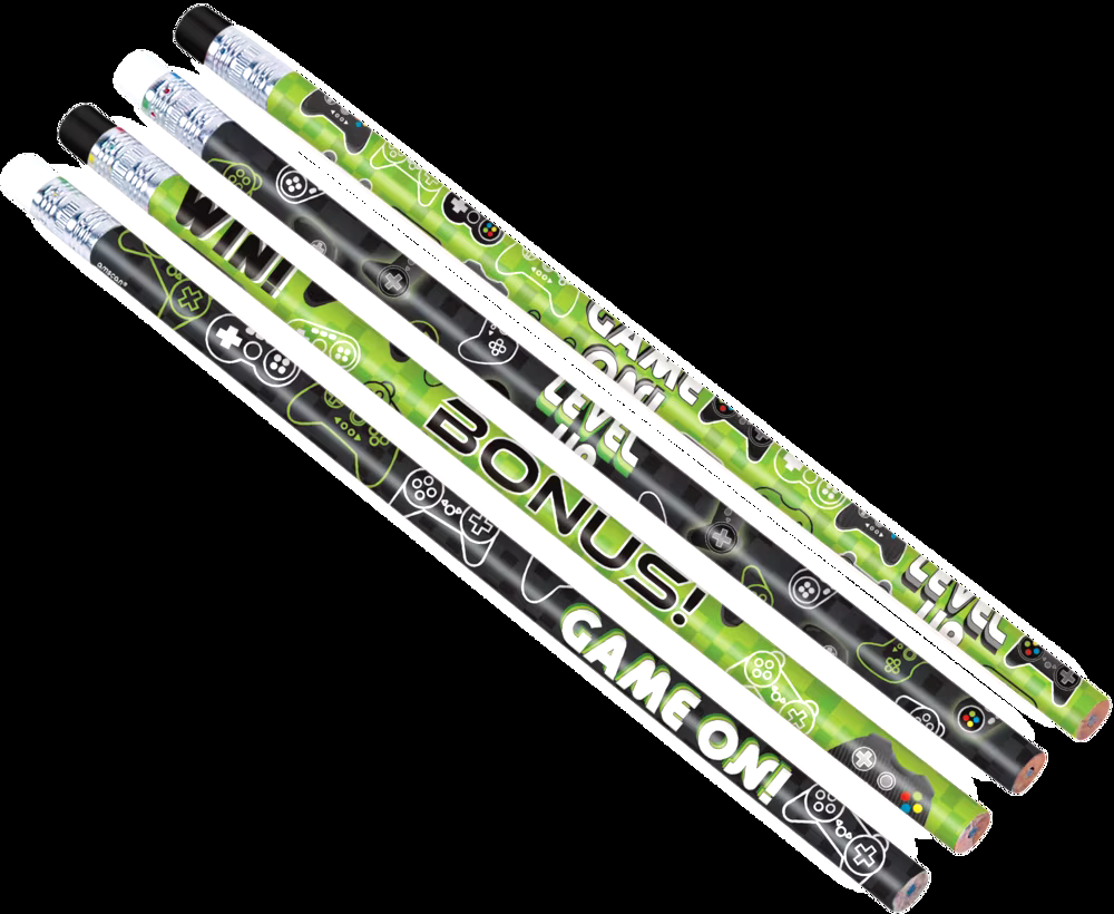 Level Up Pencils for Birthday Party Favours, 8-pk