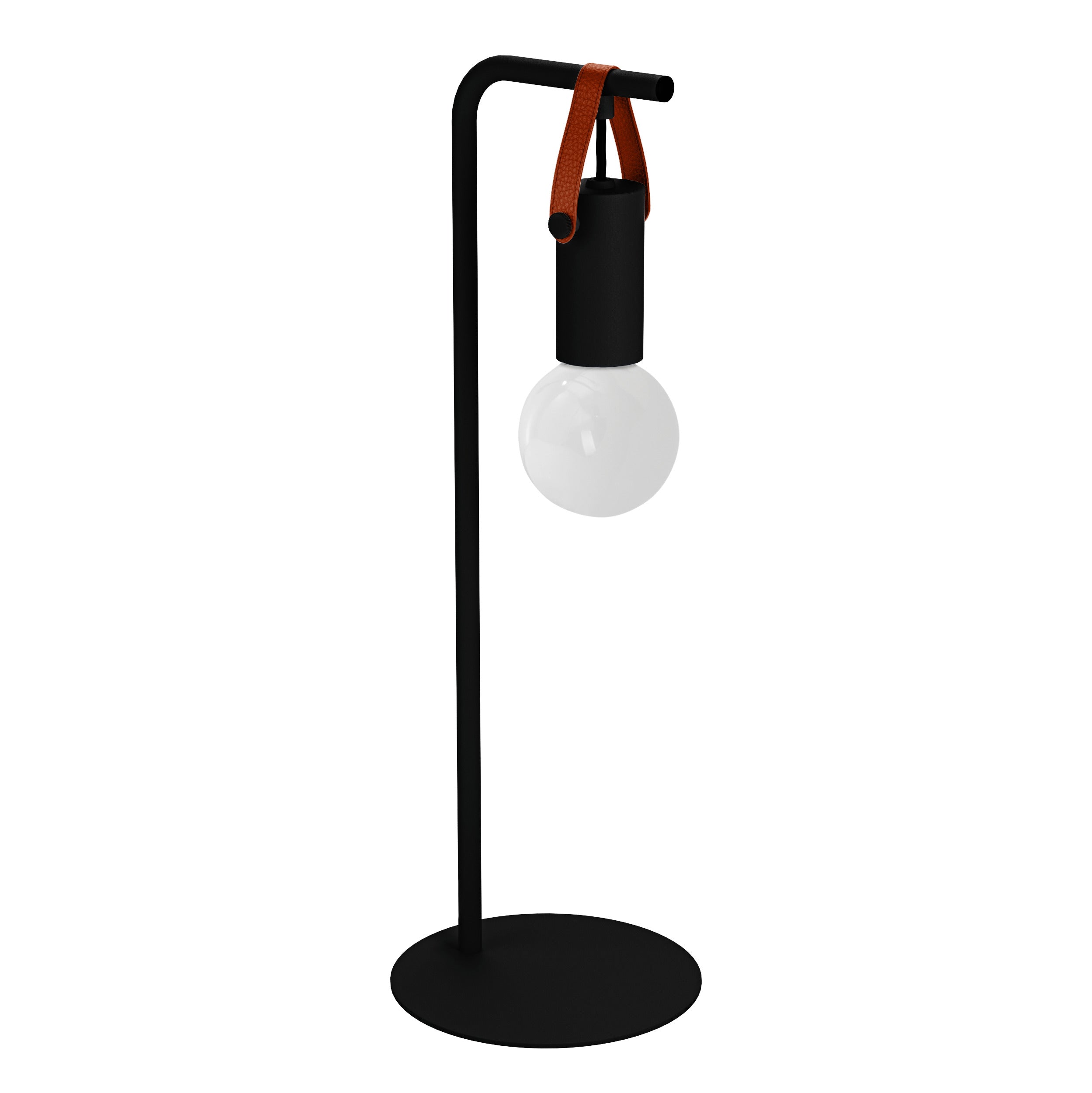 EGLO tafellamp Apricale - e27 - leer - zwart/bruin