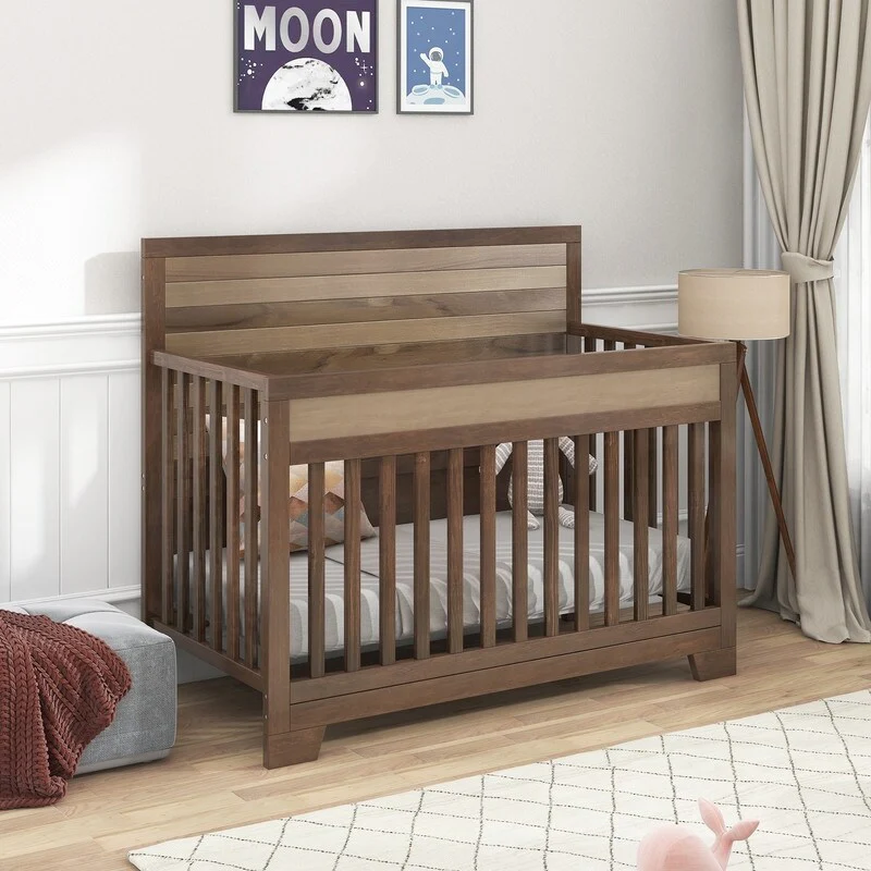 Certified Baby Safe Crib, Pine Solid Wood, Non-Toxic Finish, JPMA Certified