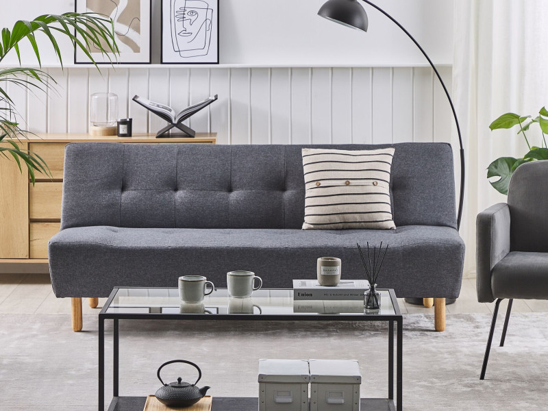 Sofa rozkładana ALSTENCiemnoszary dla 3 osób