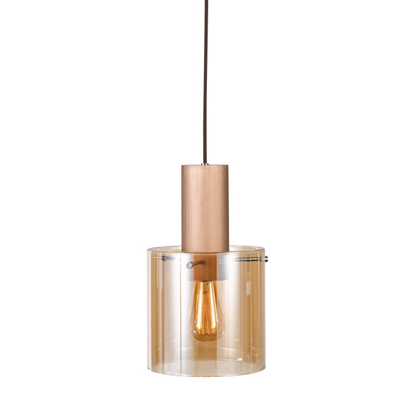 Lampa wisząca brąz antyczny Javier 1xE27x60W wym: 120x20x20 cm Italux