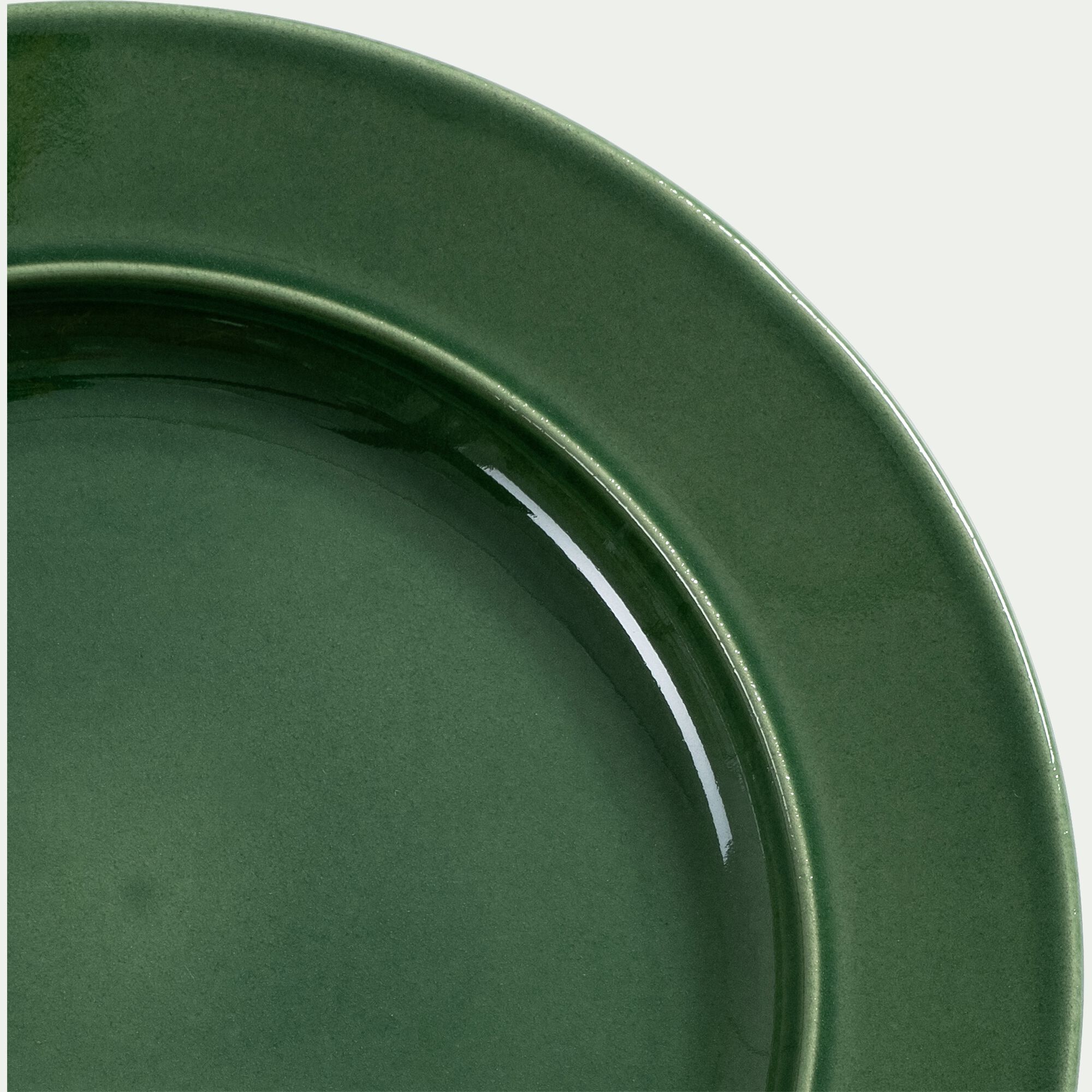 ANO - Assiette à dessert en grès D24cm - vert avocado