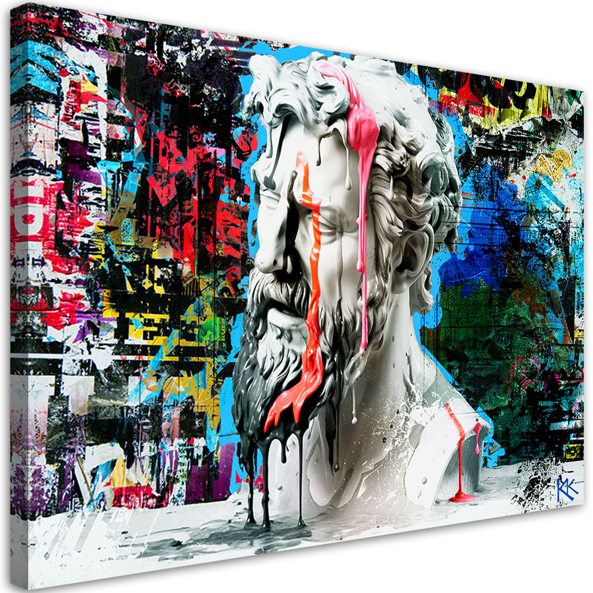 Feeby Obraz na płótnie, Rzeźba Posejdona Graffiti 60x40