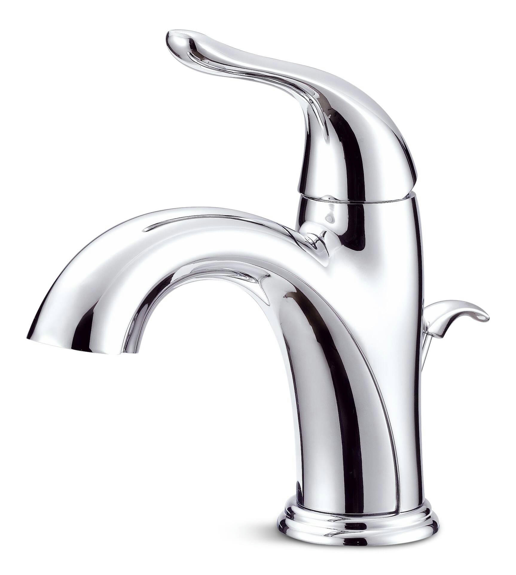 Danze Mystic Single Handle Single Hole 4-in Centerset Bathroom Sink Faucet with Pop-Up Drain, Chrome