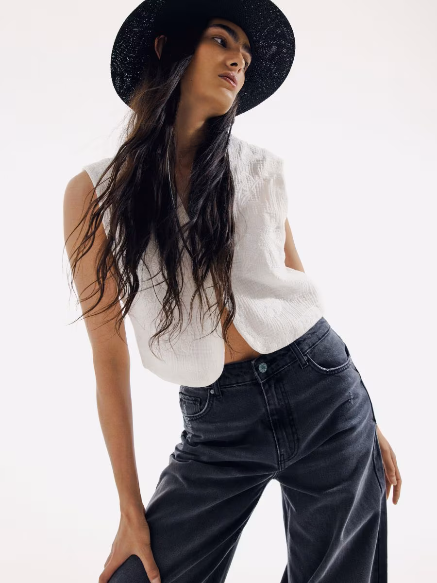 Vest With Embroidery Detailing