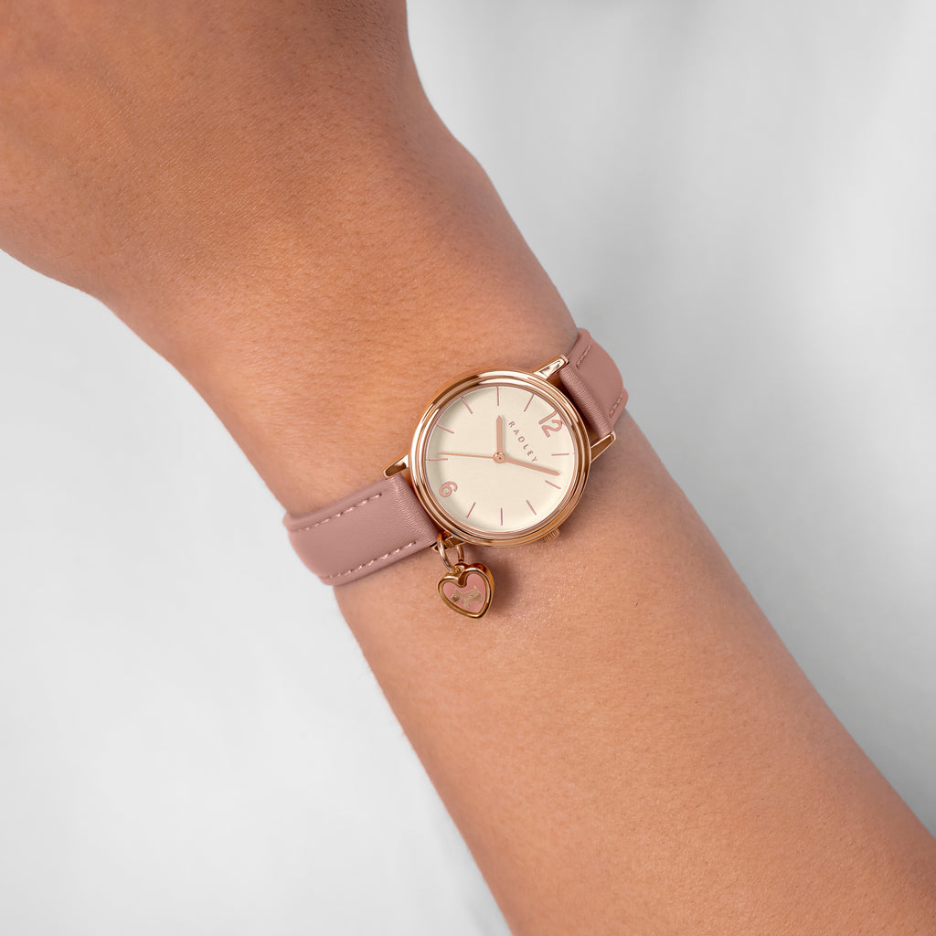 Maldon Mews - 26MM Leather Strap Watch With Charm