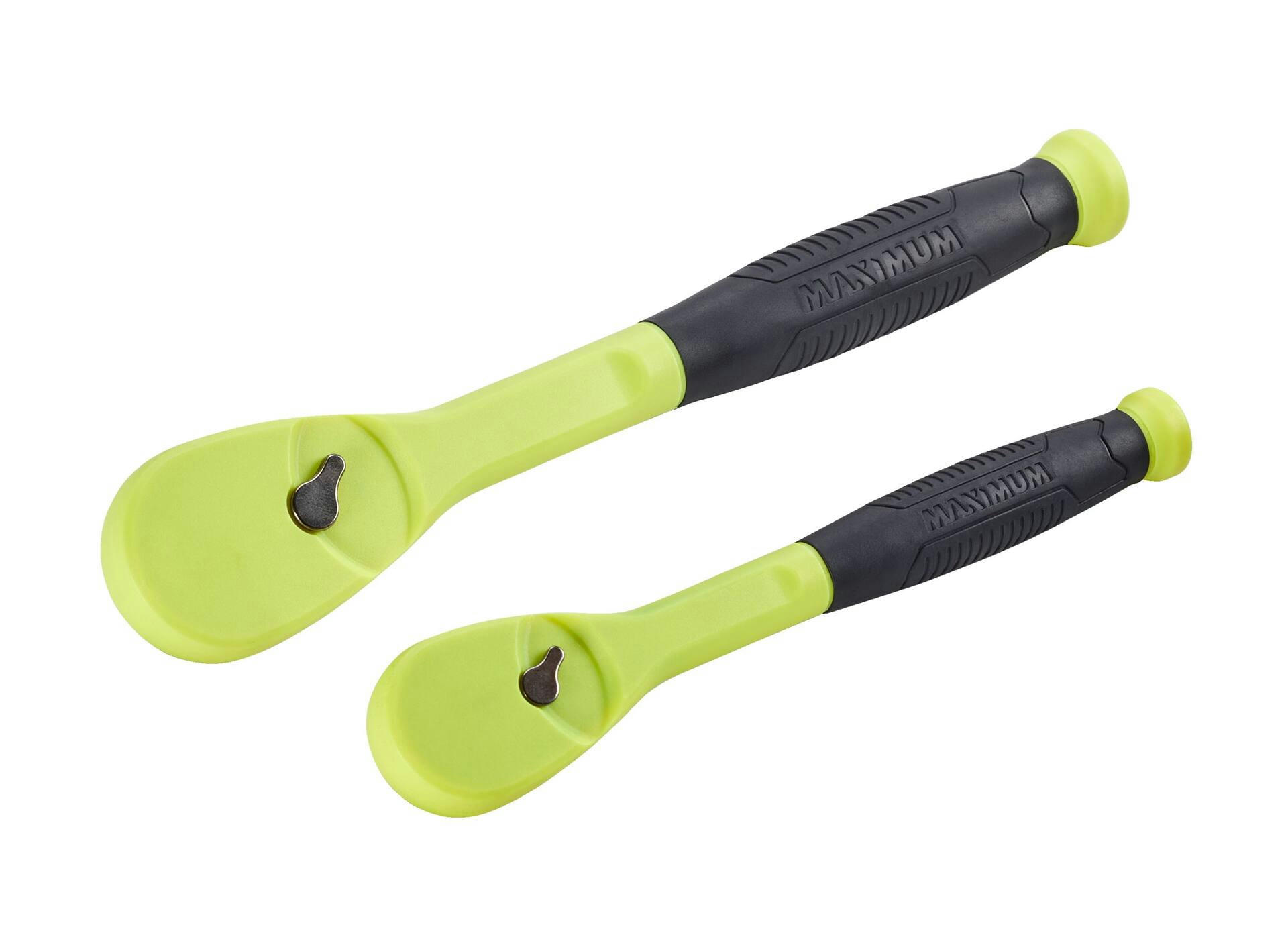 MAXIMUM 90-Tooth High Visibility Encapsulated Ratchet Set, 2-pc