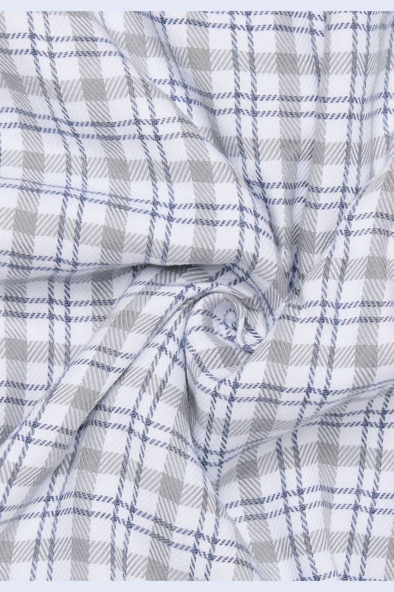 ETERNA 1863 Modern Fit Tencel Hemd silber, Kariert