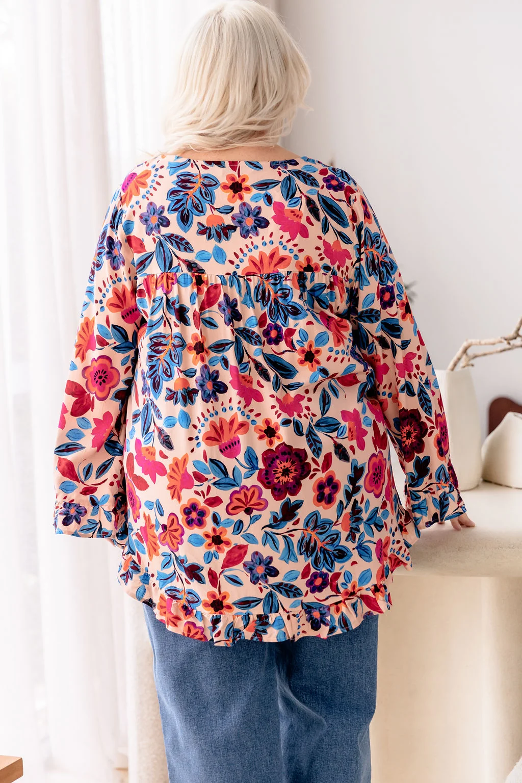 Natalie Long Sleeve Top in Jardin