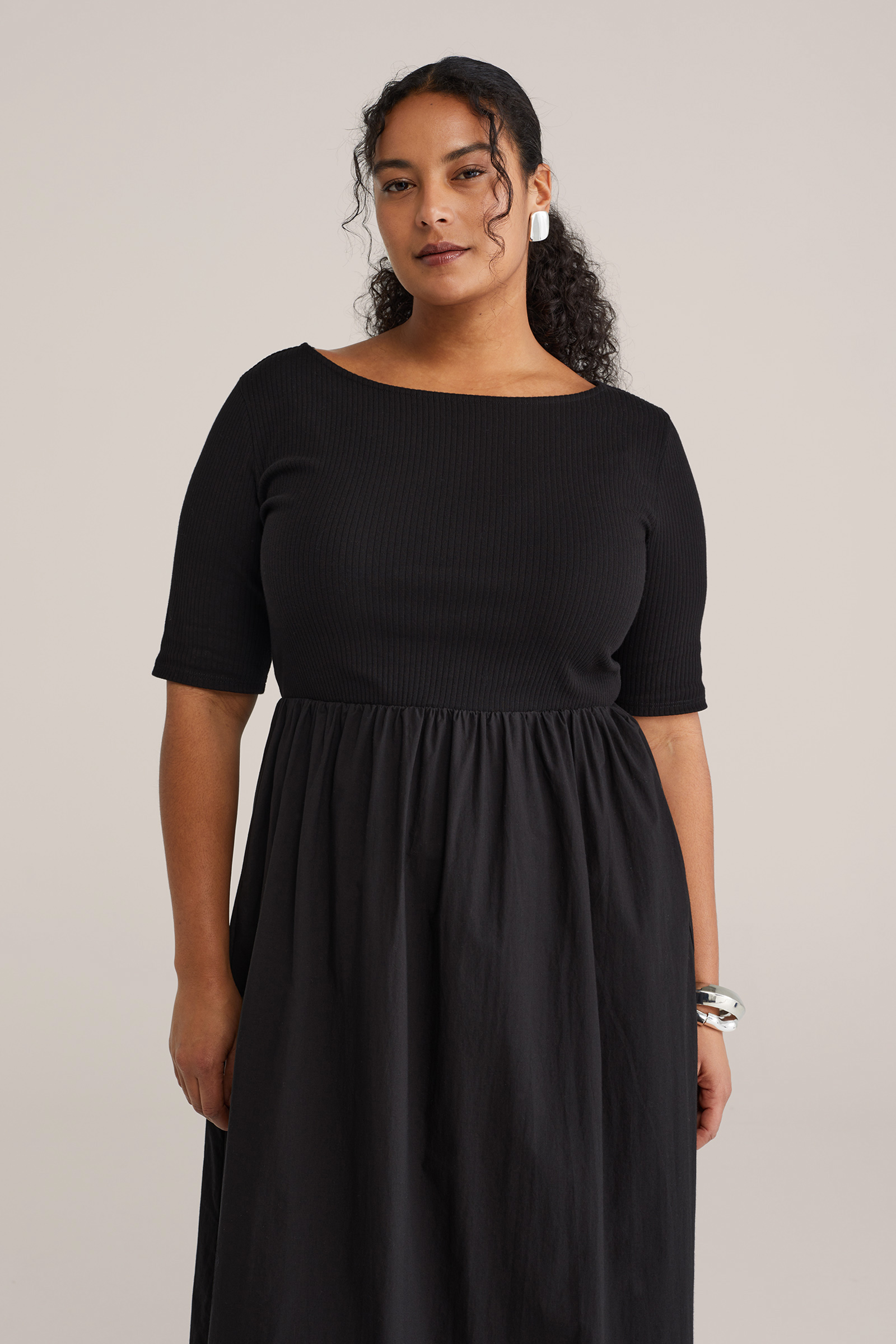 Dames jersey maxi jurk - Curve