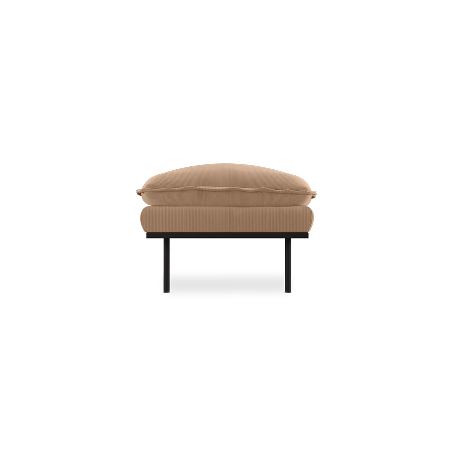 HKLIVING bank Retro – corduroy rib brown – hocker