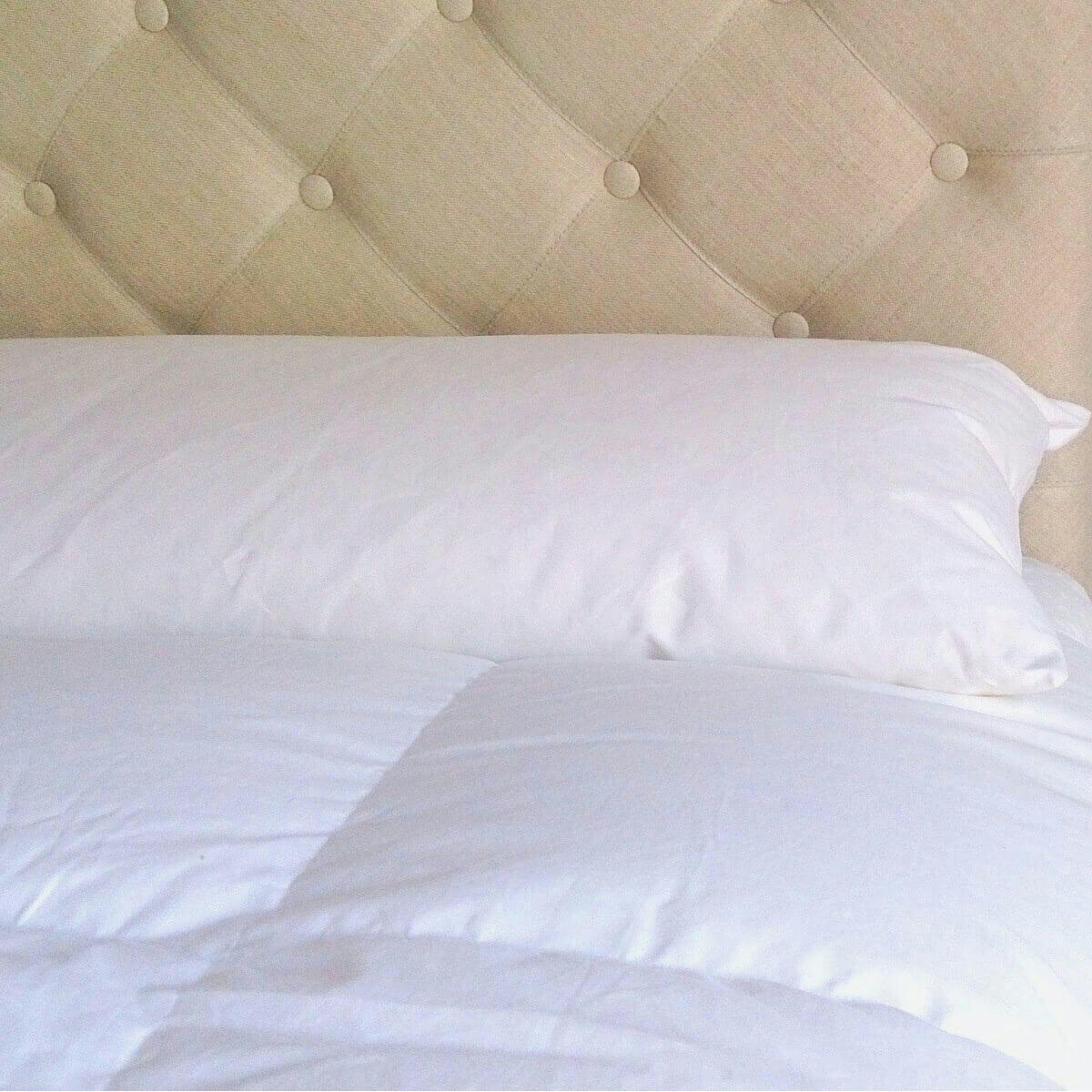 PREMIUM - Traversin plat naturel moelleux en plumes et duvet 200 cm