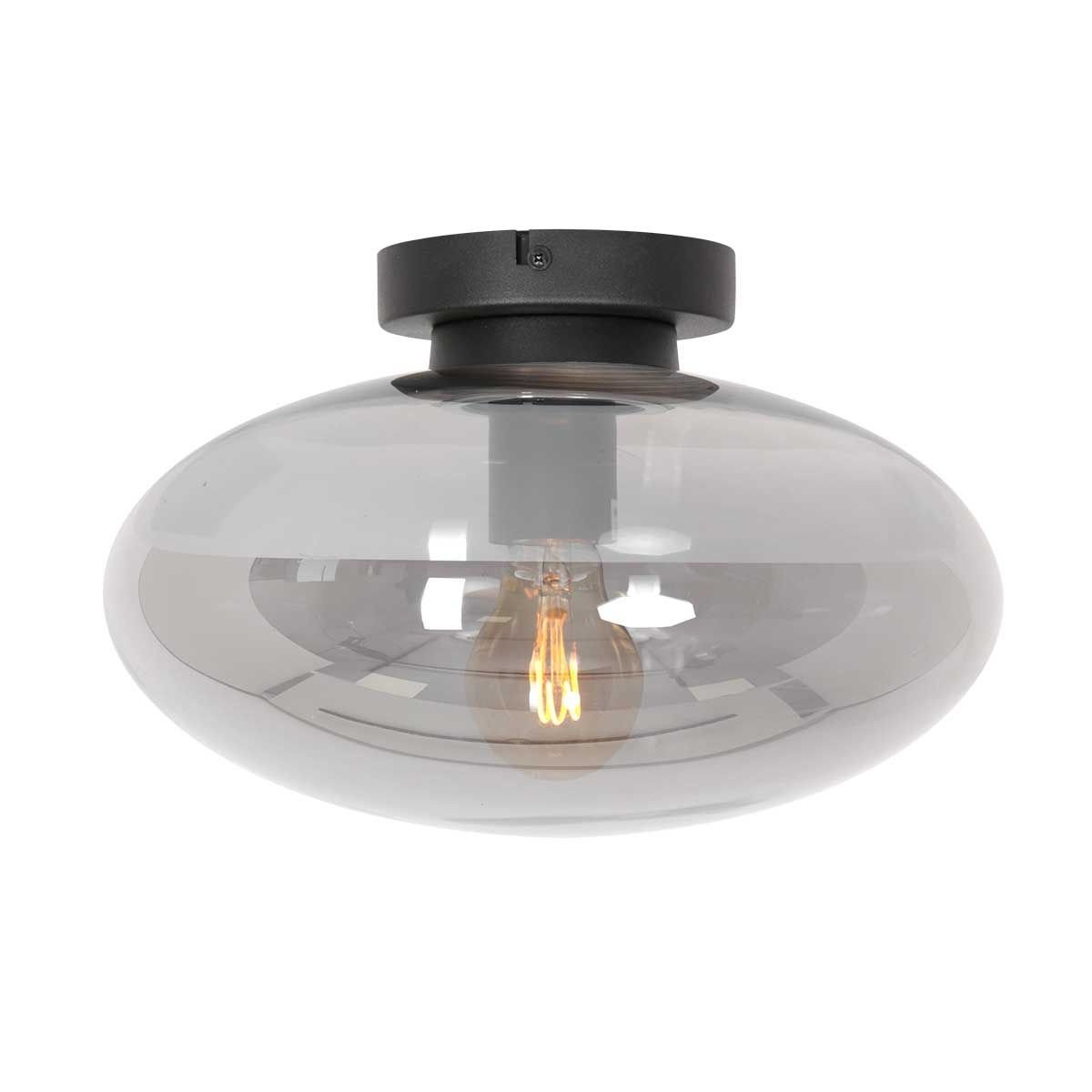 Steinhauer plafondlamp reflexion - 1 lichts - 30x 19.5 cm - zwart