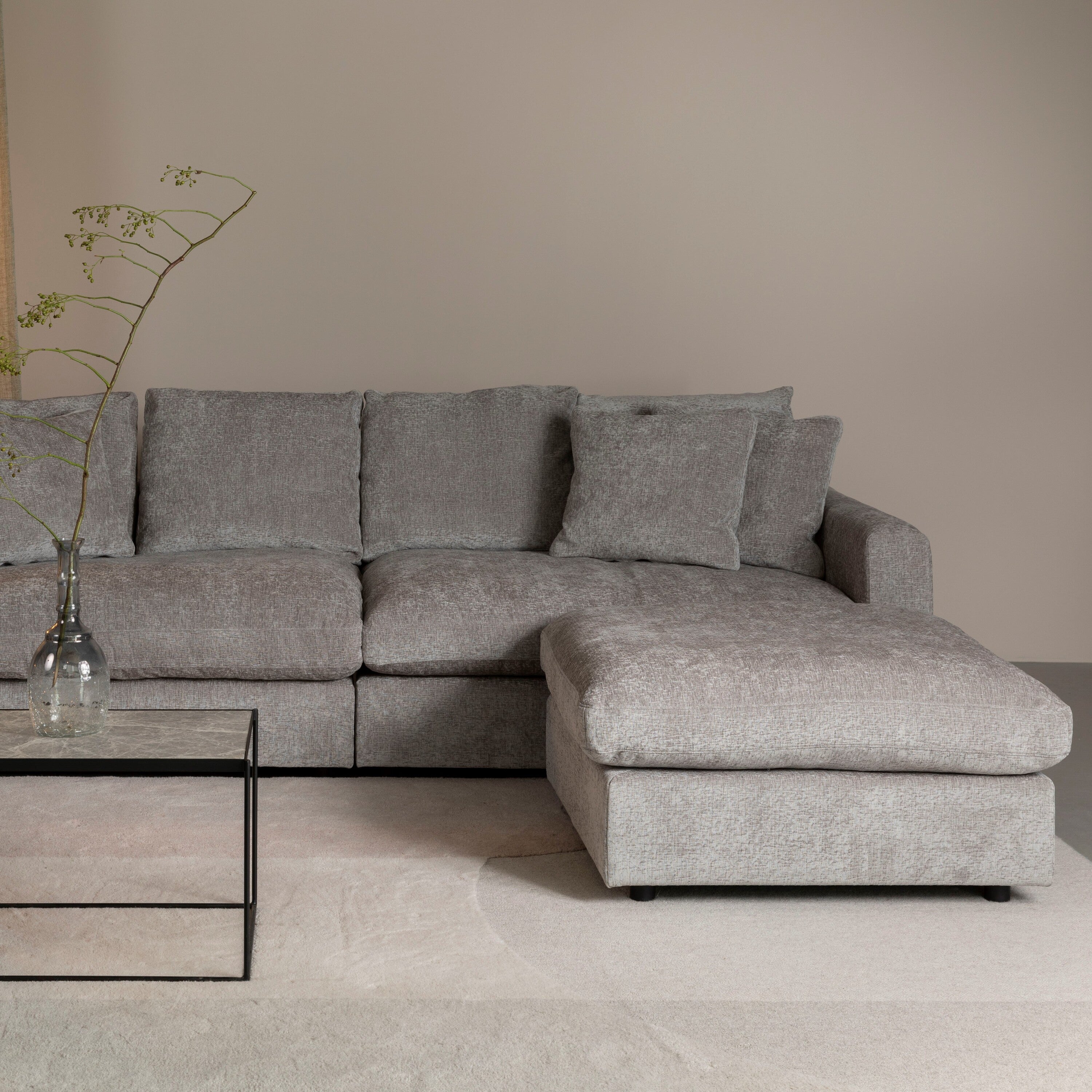 Zuiver Sense Hocker - Lichtgrijs