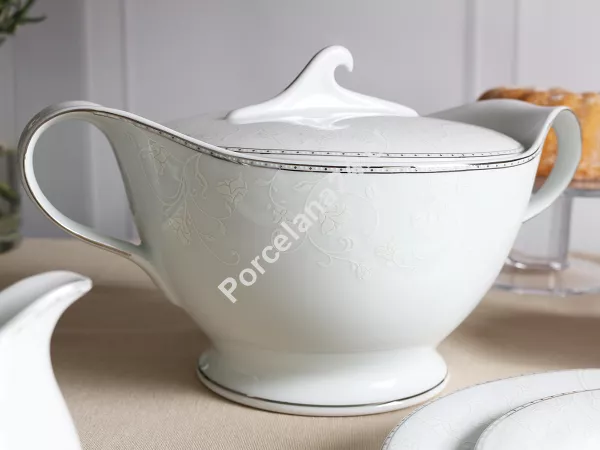 Serwis obiadowy na 12 osób (45el) Bogucice - Julia Platin Plus 1173