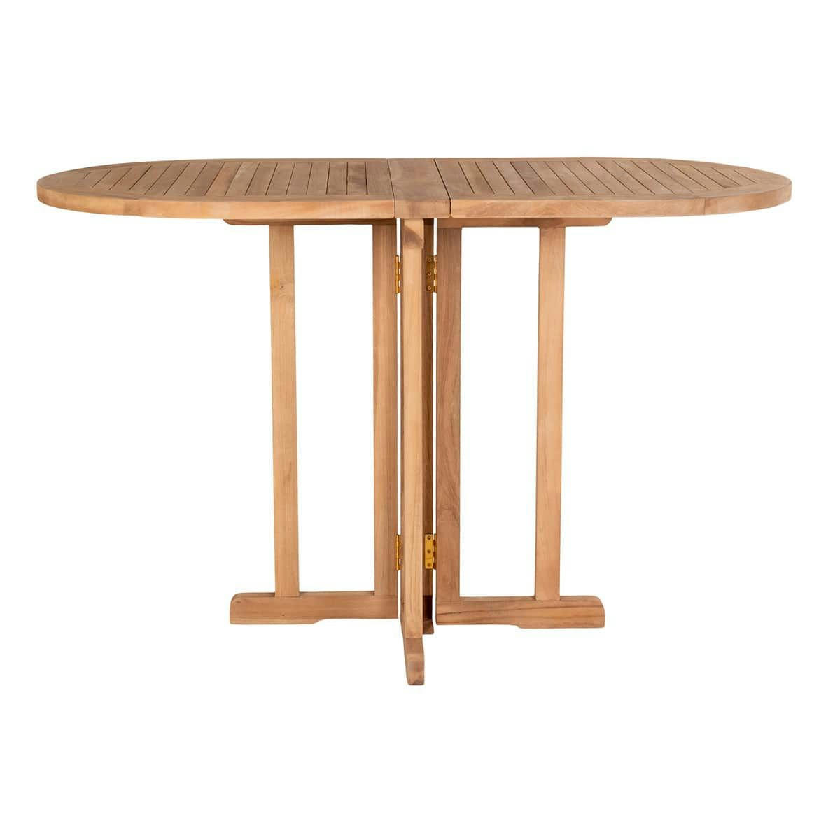 HORIZON - Table  repas 120cm pliable en teck