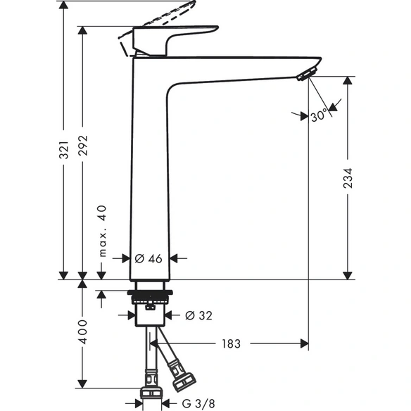 Waschtischarmatur »Talis E«, Messing